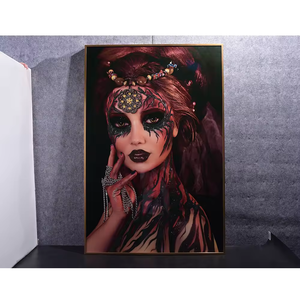 Cuadro de Pared al por Mayor de Fábrica, Hermosa Mujer, Pintura en Vidrio con Diamantes, Cuadros de Pared Grandes para Decoración del Hogar - Product Image 6