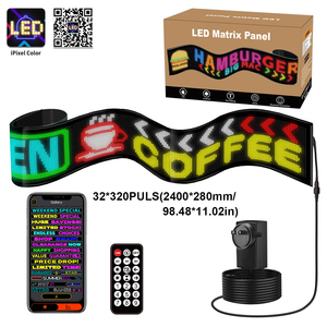 32320 picel app-lập trình <span class=keywords><strong>Led</strong></span> Xe Đăng board USB 5V di chuyển tin nhắn ánh sáng ma trận Bảng điều chỉnh cho trang trí văn phòng kỹ thuật số - Product Image 1