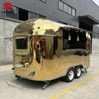 Cogsun Remorque de Restauration Mobile avec Cuisine Complète, Bar à Barbecues, Frites et Burgers, Chariot à Café