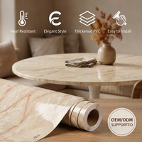 Vinilo Autoadhesivo con Diseño de Mármol, Resistente al Agua y al Calor, para Renovar Muebles, Gabinetes de Cocina y Encimeras