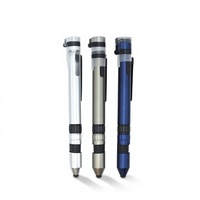 Stylo multifonction créatif en plastique pour l'extérieur, pour téléphones et tablettes, avec lumière LED et tournevis