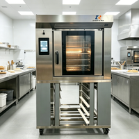 Four rotatif à gaz à 5 plateaux avec écran tactile et chauffage rapide pour la production en série alimentaire, fonctionnement stable