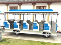 Train électrique sans rail à basse vitesse Dorlin pour passagers, service OEM/ODM, idéal pour les parcs d'attractions et les sites touristiques rétro.