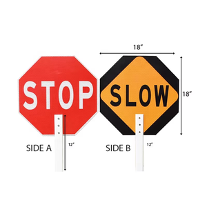 بيع بالجملة OEM الشركة المصنعة في الهواء الطلق عاكس للسلامة المرورية على الطرق تحذير بطيء عقد اليد - Product Image 3