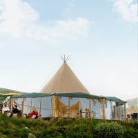 Fabricants en gros de tentes d'été de luxe en toile de haute qualité pour parcs de faune, type yourte, pour l'extérieur, en vente