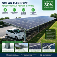Structure de stationnement solaire couleur personnalisée en acier au carbone, support de panneaux photovoltaïques extérieur pour projets commerciaux