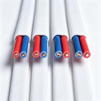 Kabel Tembaga Fleksibel Berinti 2&3 RVVB Dengan Selubung PVC, Tahan Suhu 70C, Tegangan 300/300V, Warna Putih