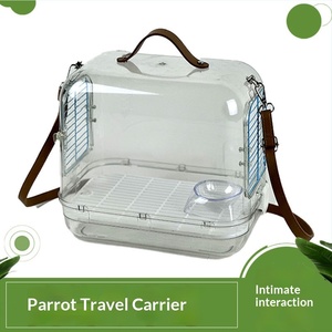 กระเป๋าใส่สัตว์ปีกแบบพกพา ขนาด 30 ซม. ระบายอากาศได้ดี มุมมองกว้าง สำหรับ<span class=keywords><strong>นก</strong></span>แก้ว เหมาะสำหรับการเดินทาง ท่องเที่ยวกลางแจ้ง และการไปเยี่ยมชมสัตวแพทย์ - Product Image 2