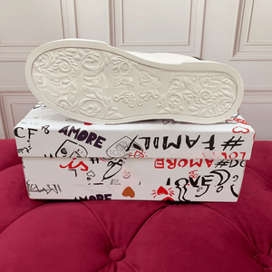 Zapatos Deportivos Casuales Gabbna, Estilo Dad Shoes, con Suela Plana, Diseño Graffiti Clásico, Moderno y a la Moda, en Blanco y Negro - Product Image 6