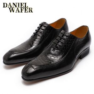 Chaussures Oxford en cuir véritable faites à la main à lacets avec motif poisson, idéales pour les affaires, les mariages, les fêtes et le bureau – Chaussures de mode - Product Image 1