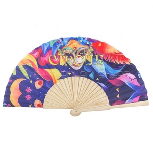 Nouvelle arrivée Éventails à main en bambou personnalisés Décorations murales en bois imprimées personnalisées - Product Image 1