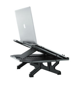 แท่นวางแล็ปท็อปพลาสติกแบบพกพาปรับได้แท่นวางแล็ปท็อปแบบพับได้แท่นวางโน๊ตบุ๊คสำหรับเตียงพร้อมที่วางโทรศัพท์ - Product Image 2