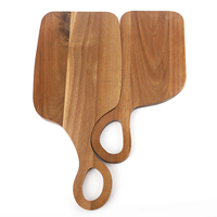 Assiette en acacia au design innovant de haute qualité avec poignée ensemble de planche à découper assiette de vaisselle en bois
