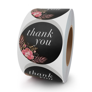 Manufacturer Self-Adhesive Waterproof Thank You Stickers for Gifts Customized Printed <b>Packaging</b> <b>Label</b> Tag - Product Image 1