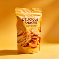 Sachet d'emballage alimentaire souple personnalisé avec fermeture éclair pour snacks, café et thé