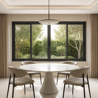 Fenêtre coulissante en aluminium de haute qualité avec moustiquaire, fenêtres coulissantes en verre sur mesure pour la conception de maisons modernes
