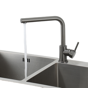 Rubinetto da cucina FRAP moderno monocomando, miscelatore acqua calda e fredda girevole a 360 gradi in acciaio inossidabile per uso cucina - Product Image 6