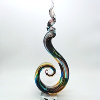 Sculpture abstraite en verre artisanal, décoration, décoration pour la maison, cadeau créatif, verre antique