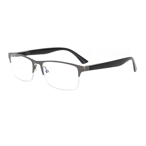 Lunettes de lecture anti-lumière bleue à monture rectangulaire tendance, verres transparents argentés, personnalisables, <span class=keywords><strong>prix</strong></span> de gros, OEM, pour presbytie - Product Image 2