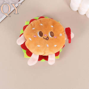 QY Cartoon Food Plush Coin Purse Keychain <b>Cute</b> Fluffy Mini <b>Wallet</b> Cash Storage Bag Charm Zipper Pouch Gift Wholesale - Product Image 4