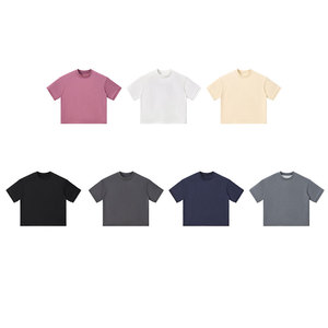 Camisetas de algodón lisas de <span class=keywords><strong>moda</strong></span> al por mayor para hombre, de corte holgado y <span class=keywords><strong>estilo</strong></span> casual, de manga corta - Product Image 6