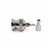 Connecteur coaxial RF en cuivre droit mâle BNC 50 ohms, prix d'usine