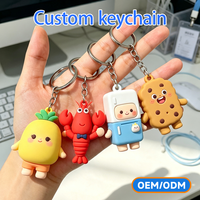 Porte-clés en caoutchouc personnalisés en gros, design IP Anime personnalisé, haute fidélité 2D 3D, étanche, cadeau promotionnel commémoratif
