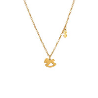 Nouveau Collier Pendentif Cheval en Acier Inoxydable Plaqué Or 18K 2026, Chaîne de Clavicule Luxe Exquis Inaltérable pour Femme