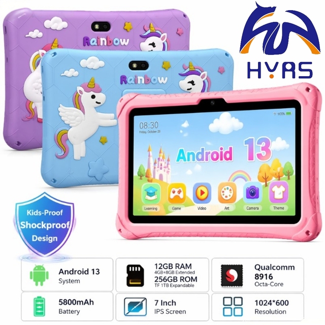 Factory New W7 7 Inch Kids Tablet Android 13 12gb Ram 256gb Rom Dual Camera 5g Wifi Ce Fcc Learning for Kids Wifi Tablet Pc