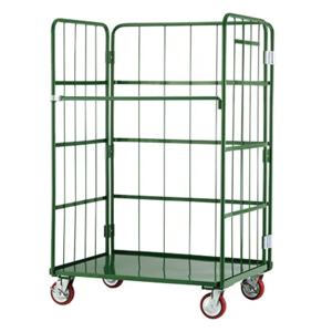 मध्यम शुल्क धातु रोल पिंजरे के साथ 2 दरवाजे टिकाऊ रसद कार्गो भंडारण उपकरण - Product Image 4