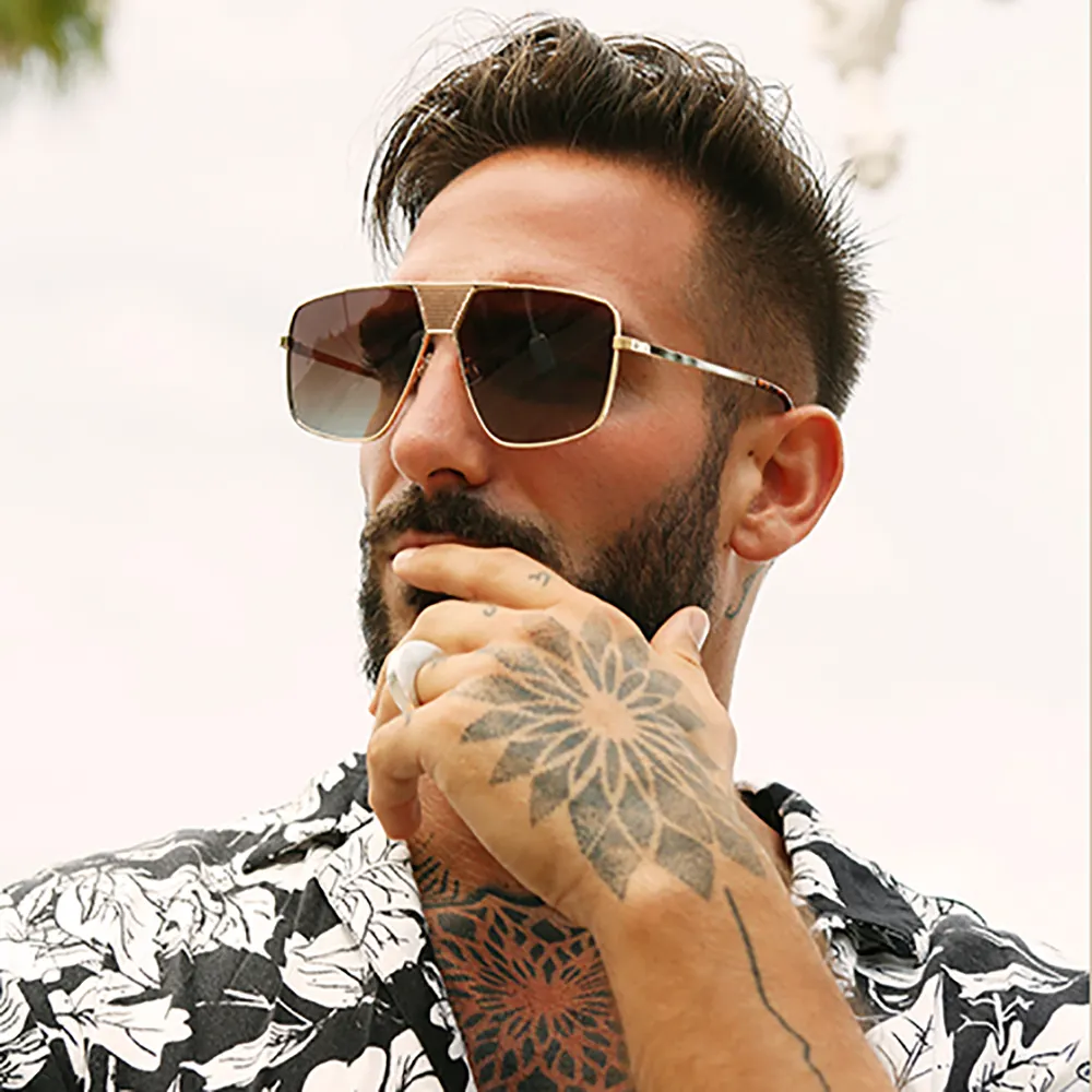 Retro Oversized Square Sunglasses for Women and Men Big Flat Top Large Womens Shades Black Grey Grading Lens