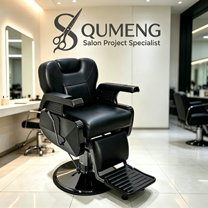 Z Professional Heavy Duty Hydraulic Ergonomic <b>Reclining</b> Hair Salon Styling Barber <b>Chair</b> Modern Barbershop - Product Image 1