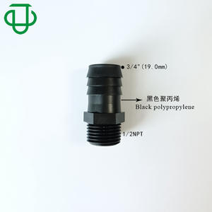 Conector de Manguera Roscado Macho de Plástico PP de 1/2 NPT a 3/4 Pulgadas para Tuberías de Fluidos - Product Image 4