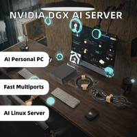 Superordinateur embarqué personnel NVIDIA DGX Spark GB10 Grace Blackwell, serveur IA Linux avec interfaces USB-C, RJ45, QSFP