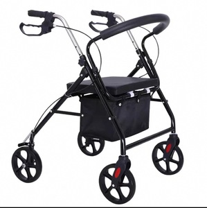 Manufacturer of Rehabilitation cane Walking Medical Folding Walking Frame <b>Walker</b> <b>with</b> <b>Seat</b> and Footrest - Product Image 6
