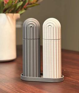 Nouveau moulin à poivre <span class=keywords><strong>de</strong></span> conception haut <span class=keywords><strong>de</strong></span> gamme, 7 pouces, 80 ml, moulin à <span class=keywords><strong>sel</strong></span> et à poivre manuel en bois coloré avec support - Product Image 5