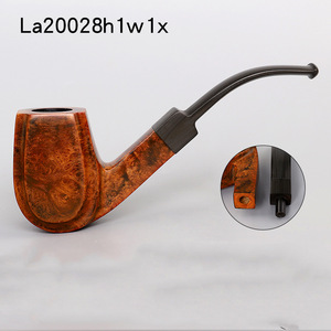 Bent Type Briarwood Tobacco Pipe With Vulcanized Rubber Mouthpiece Handmade Solid Wood Pipe Zhejiang Origin - Product Image 5