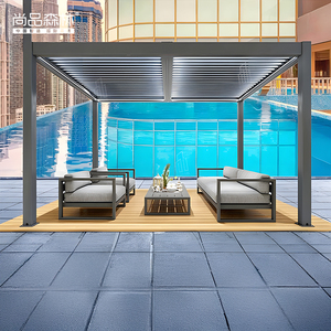Pavillon en aluminium facile à assembler PE Nature Imperméable Couverture de patio extérieur et décorations de jardin Gazebo et <span class=keywords><strong>Pavi</strong></span> Pergola - Product Image 5