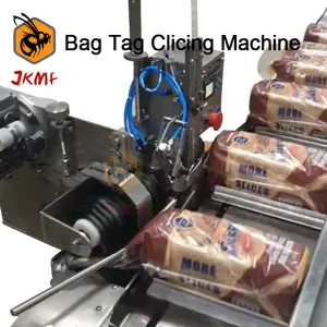 Machine d'emballage de sacs à pain toast entièrement automatique Trancheuse à pain toast Machine à sceller les étiquettes de sacs à pain en tranches