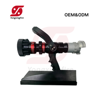 Lance d'incendie à poignée pistolet en aluminium 115-230-360-475 LPM, lance d'incendie réglable à poignée pistolet avec raccord Guillemin 45 mm pour incendies forestiers