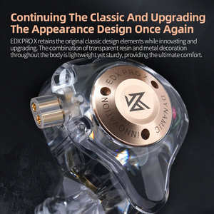 <span class=keywords><strong>KZ</strong></span> EDX PRO X Casque audio filaire HiFi à son profond et clair, avec câble détachable, ENC, IPX5, 3,5 mm, moule privé 1,2 m - Product Image 5