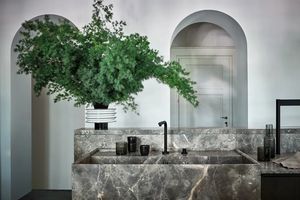 Gabinetes de Cocina Modernos de Alta Gama con Encimera de Isla con Patrón de Piedra, Personalización Completa para el Hogar - Product Image 3