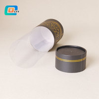 Boîte en papier kraft, emballage cylindrique écologique, fenêtre en PVC transparente pour tubes alimentaires, parfum, huile essentielle, taille personnalisable, fabrication artisanale