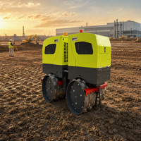 Compacteur vibrant à rouleaux doubles de 1,8 tonne, conforme aux normes EPA et CE, portée de contrôle de 50 m, pour le marché mondial