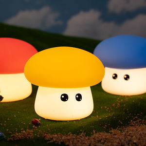 Cute gift Mushroom Soft Silicone LED Night <b>Light</b> girls bedside lamp USB Rechargeable Kids <b>Nursery</b> Lamp with Timer - Product Image 5
