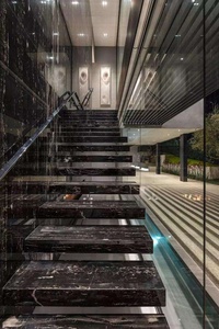 Marche de sol en marbre noir, pierre naturelle moderne, vente en gros, carrelage d'<span class=keywords><strong>escalier</strong></span> - Product Image 4