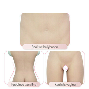 Combinaison sans manches à neuf points Body de forme de sein avec costume réaliste en silicone faux vagin - Product Image 6
