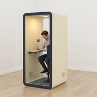 Cabine téléphonique insonorisée UNIBOOTH moderne et écologique avec rembourrage doux pour appels en entrepôt et espace de travail concentré