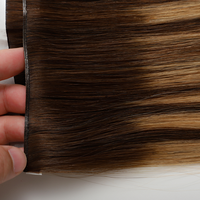 Extensions de cheveux humains Premium Remy Raw Virgin INDIAN HAIR, lisses, double épaisseur, longues, Genius Tape Weft, couleur platine blanc, doux