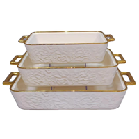 Plat de cuisson amphore de style américain en porcelaine émaillée blanche de 10,5 pouces, personnalisé, écologique, jetable, pour la maison
